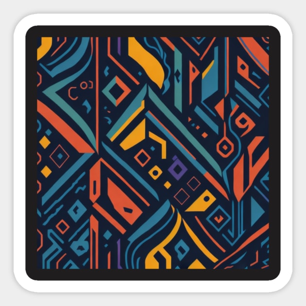 Vibrant Geometry pattern design Sticker by Merin5
